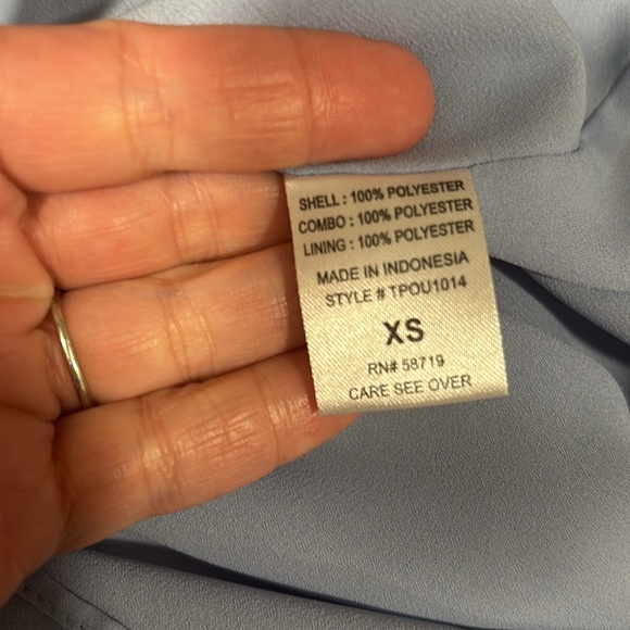 Prose & Poetry bell sleeved blue and orange floral blouse size XS - Picture 8 of 11